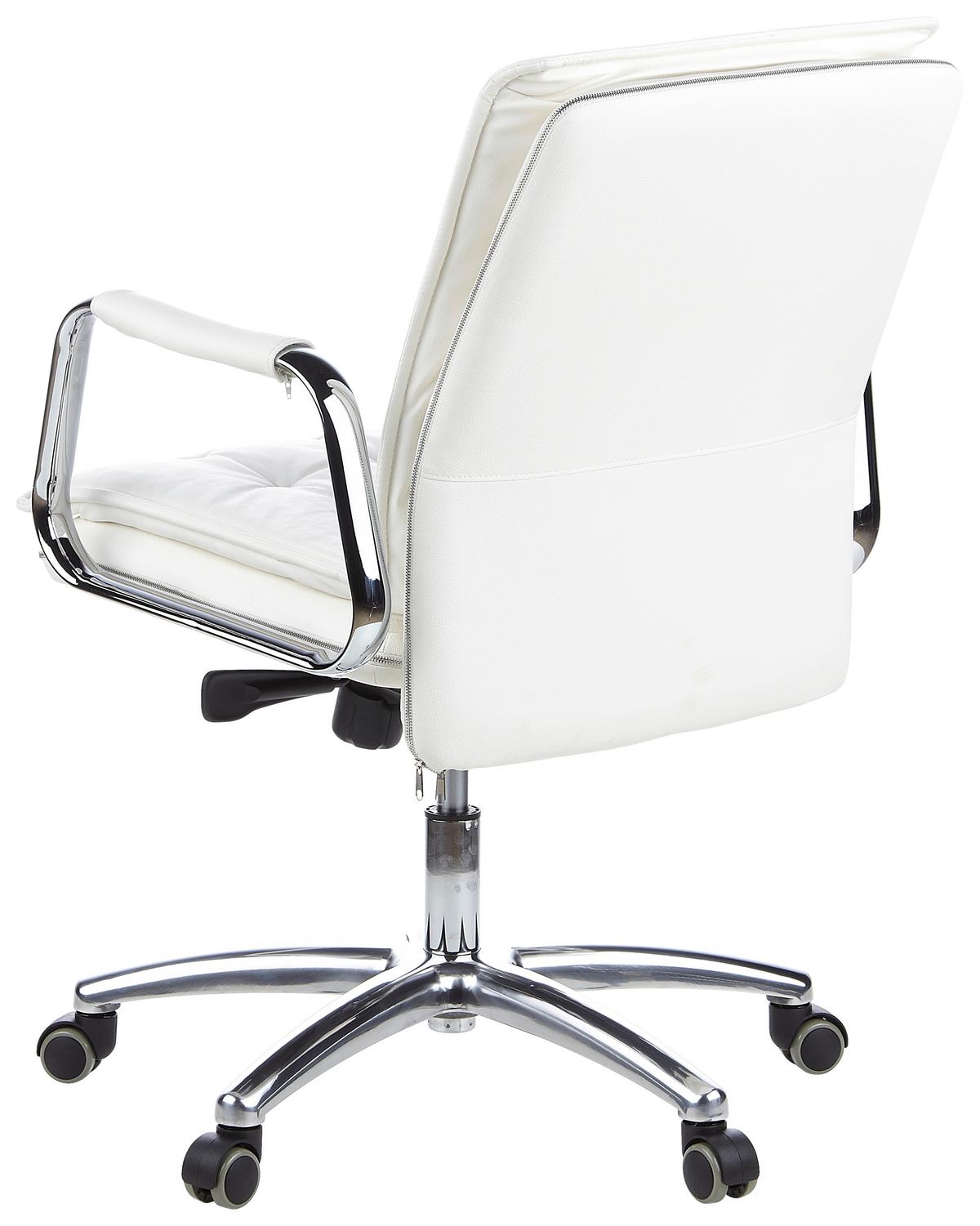 Chefsessel Villa Creme Bis 120 Kg - Silberfarben/Creme, Basics, Leder/Kunststoff (60/109/48cm) - MID.YOU