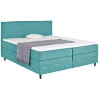 Boxspringbett mit Topper + Bettkasten 180x200cm Kleopatra - Türkis, KONVENTIONELL, Holz/Holzwerkstoff (180/200cm) - Ondega