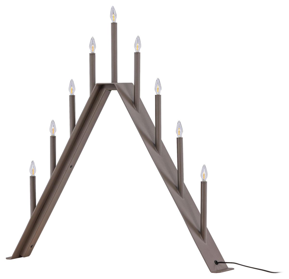 Weihnachtspyramide Are - Braun, Basics, Metall (64/64/9cm) - P & B