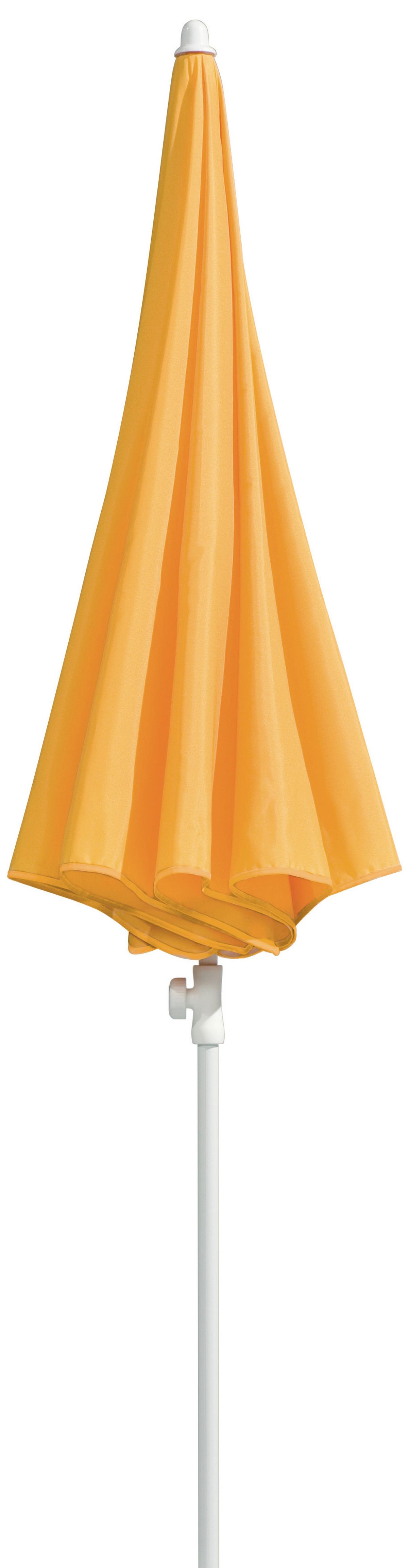 Sonnenschirm Ibiza BxHxT: 240x230x240 cm Goldgelb - Gelb/Weiß, Basics, Textil/Metall (240/230/240cm) - Schneider