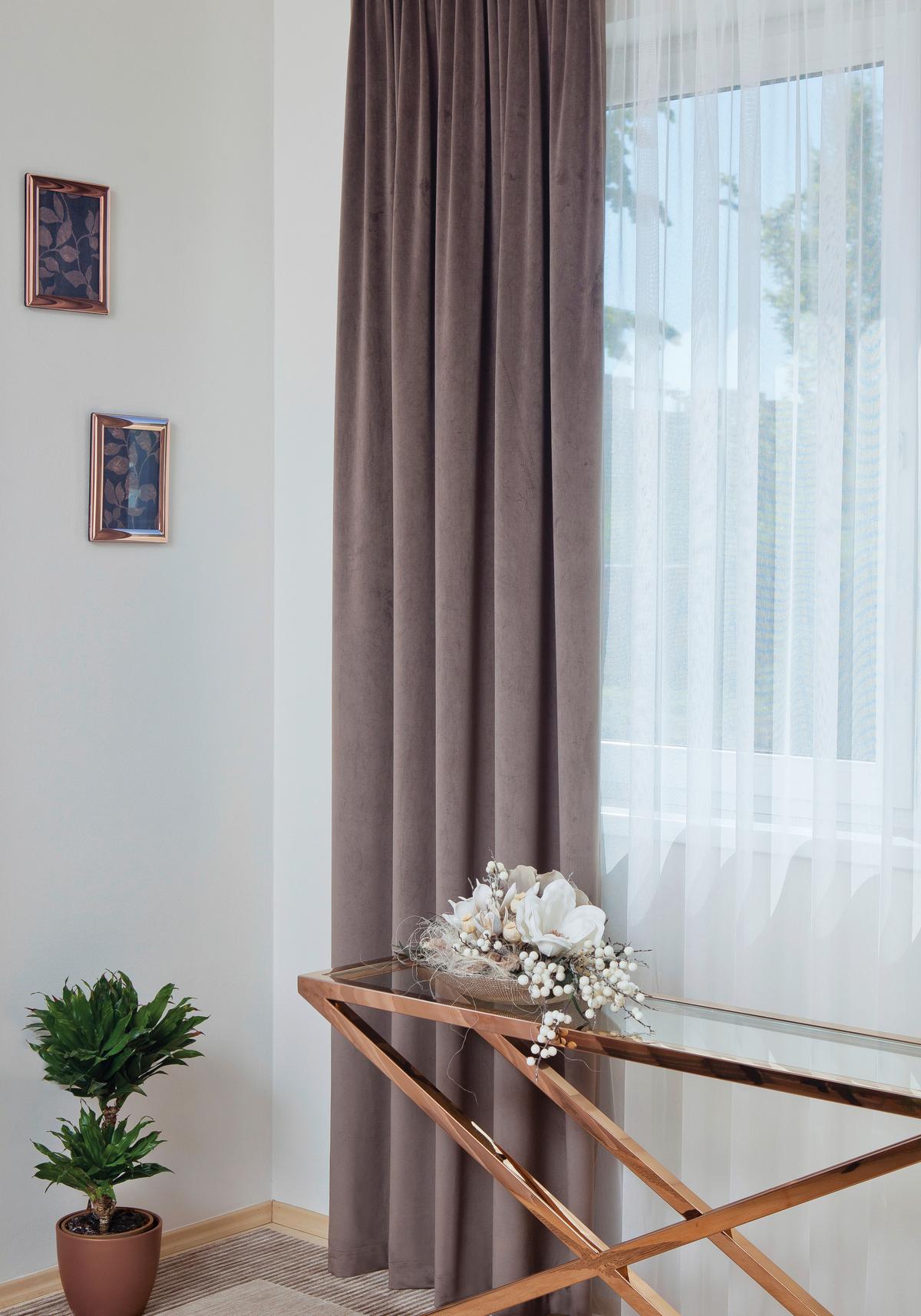 Sötétítőfüggöny Oscar - barna, textil (140/250cm)