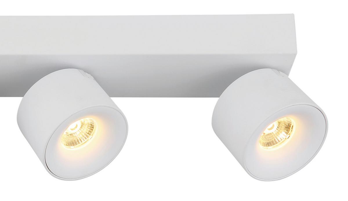 LED-Strahler 56961-4w - Transparent/Weiß, Design, Kunststoff/Metall (45,5/7,2/12cm) - Globo