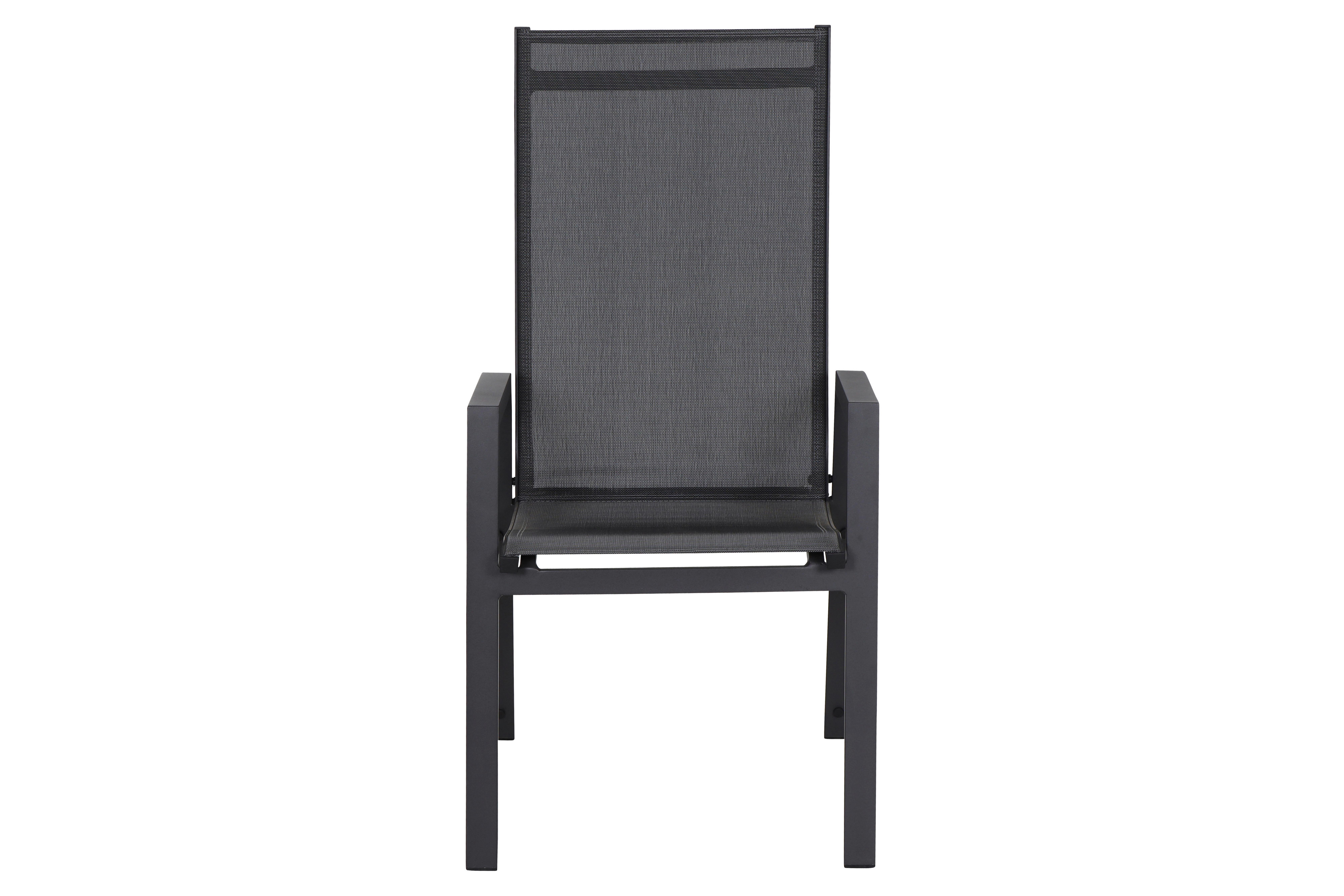 Gartensessel Stapelbar Metall/kunststoff - Anthrazit, KONVENTIONELL, Kunststoff/Metall (60/111,5/74cm) - Siena Garden