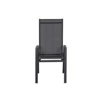 Gartensessel Stapelbar Metall/kunststoff - Anthrazit, KONVENTIONELL, Kunststoff/Metall (60/111,5/74cm) - Siena Garden