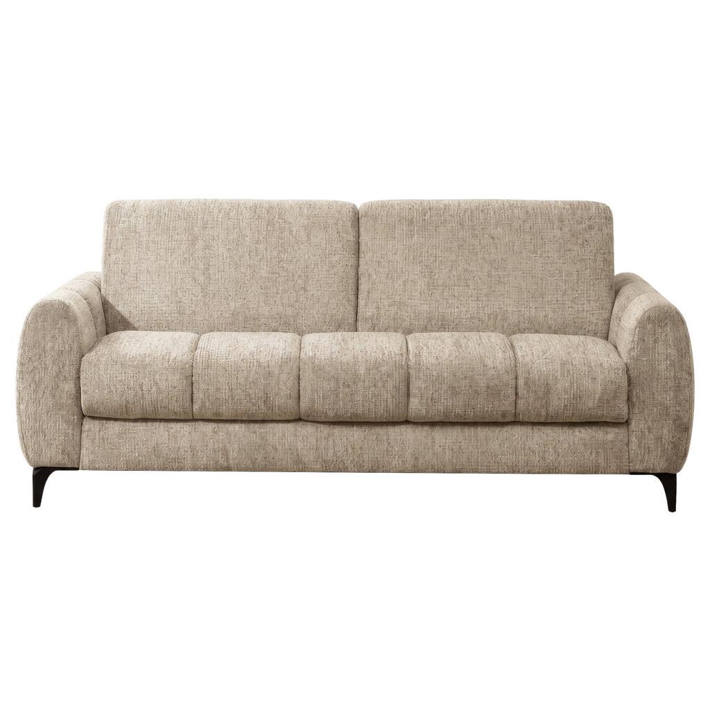 Schlafsofa inkl. Bettfunktion Webstoff creme, B:206 cm