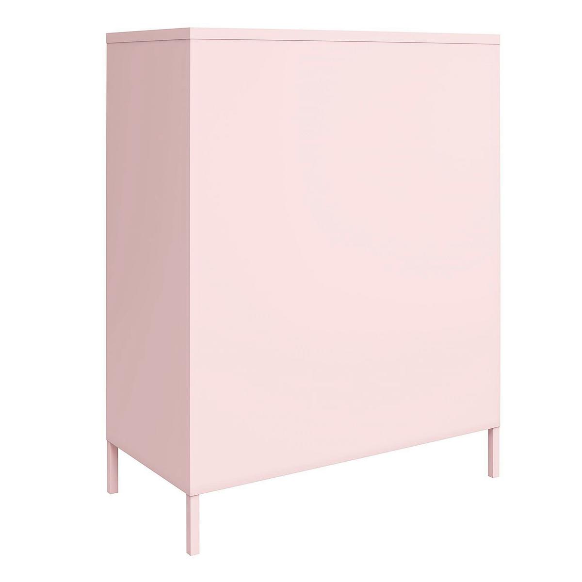 Highboard Cache Rosa B: 80cm - Rosa, Design, Metall (80/101/40cm) - MID.YOU