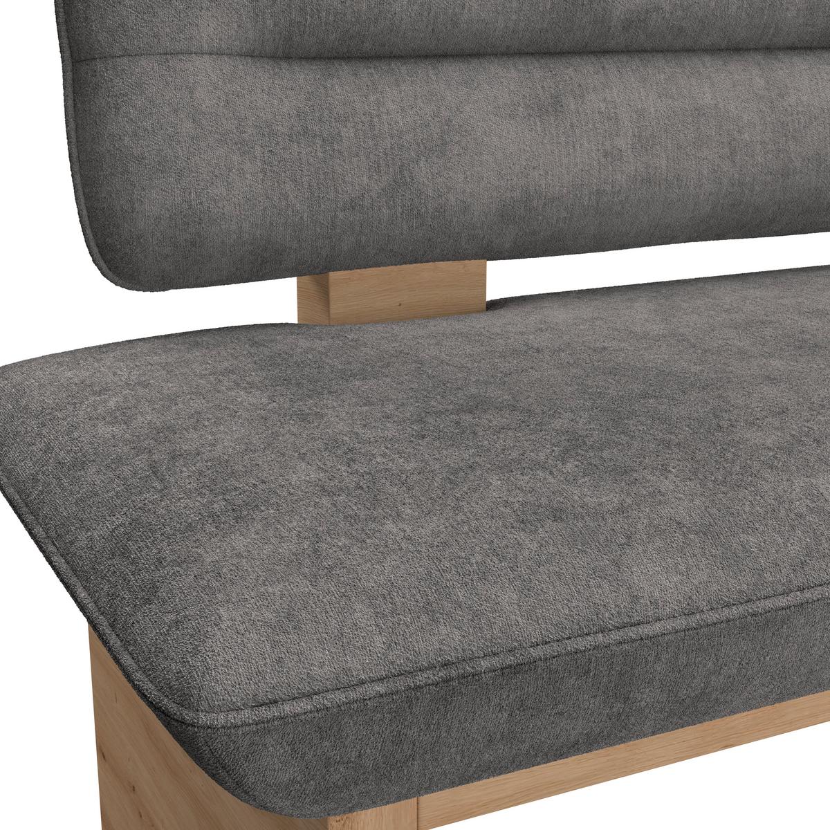SITZBANK BELUNA II - Eichefarben/Grau, KONVENTIONELL, Holzwerkstoff/Textil (120/87/67cm) - James Wood