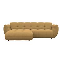 Ecksofa Panda Chenille gold, 178x280cm - Dunkelgrün/Goldfarben, Trend, Textil (178/280cm)
