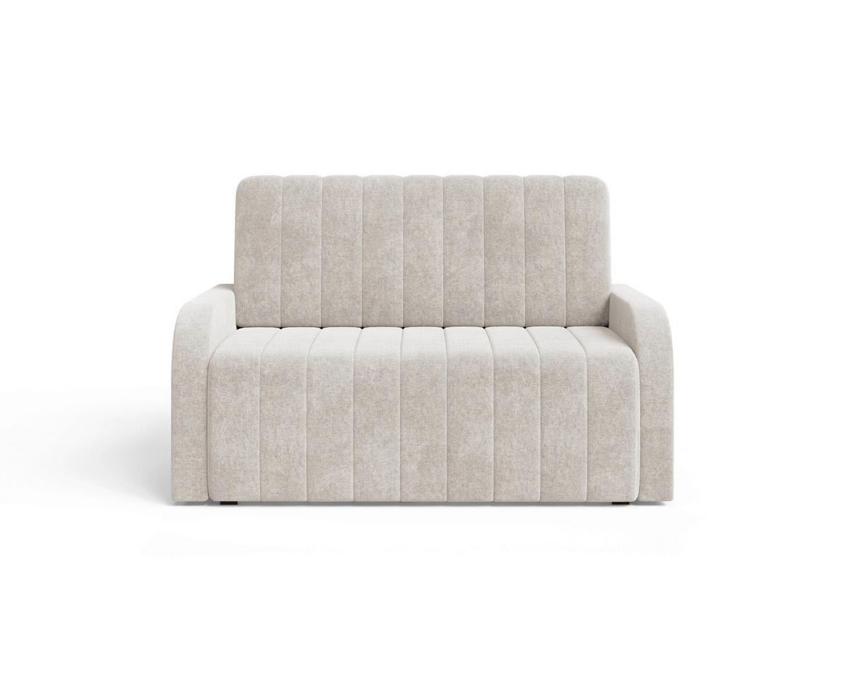 Schlafsofa Alaska Taupe, B: 141 cm - Taupe/Schwarz, Design, Textil (141/90/104cm) - MID.YOU