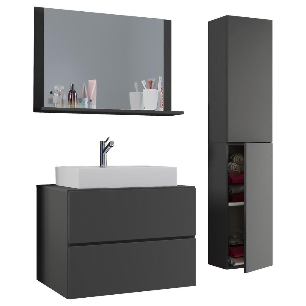 Badezimmer Lendas Anthrazit B: 94 cm