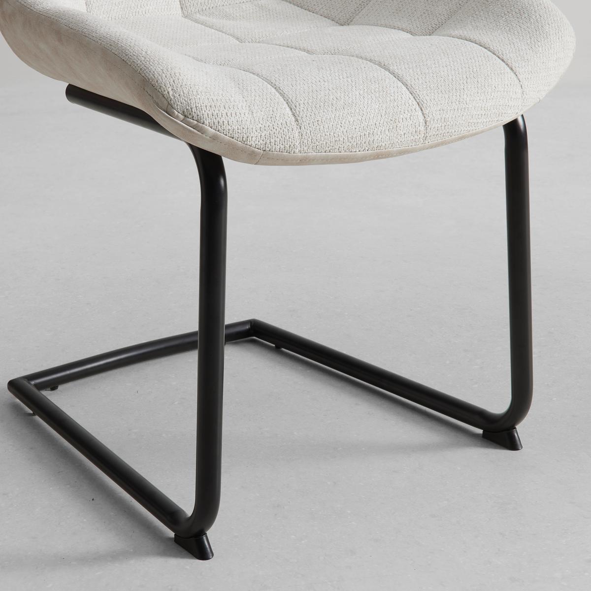 Židle MARILEA béžová - černá/krémová, Moderní, kov/dřevo (53/86/61cm) - Bessagi Home