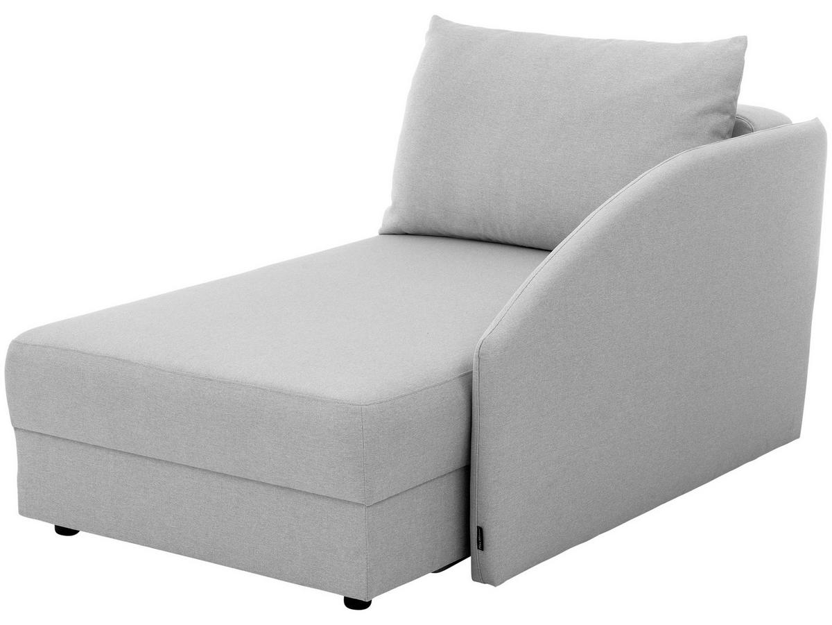 Recamiere Tobi L: 154cm Rechts Hellgrau Mit Bettkasten - Hellgrau, Design, Textil (154/86/93cm) - Max Winzer