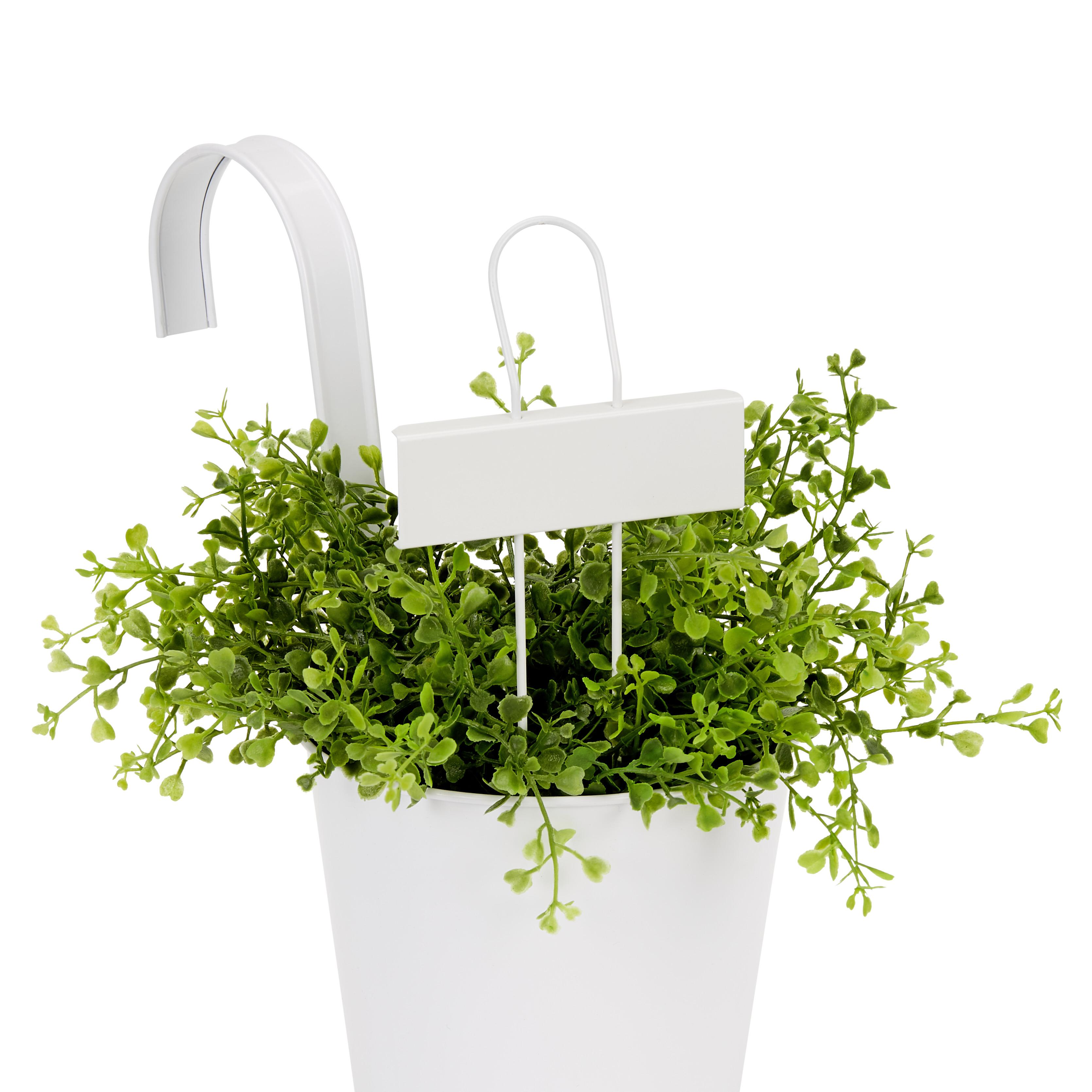 Pflanzenstecker Herb 5er-Set Stahl Weiß H: 27 Cm - Zinkfarben/Weiß, Metall (9/27cm) - Homezone