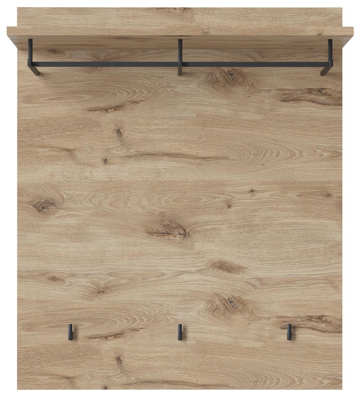 Garderobenpaneel Twist B:86 Cm Viking Eiche Dekor - Eichefarben, MODERN, Holzwerkstoff (86/101/29,6cm) - Novel
