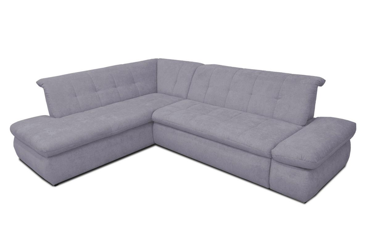 Ecksofa Moric Grau Mikrofaser - Chromfarben/Grau, KONVENTIONELL, Textil (216/273cm) - MID.YOU