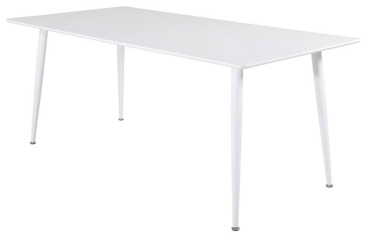 Esstisch Polar - Weiß, Design, Holz/Metall (180/90/75cm) - Livetastic