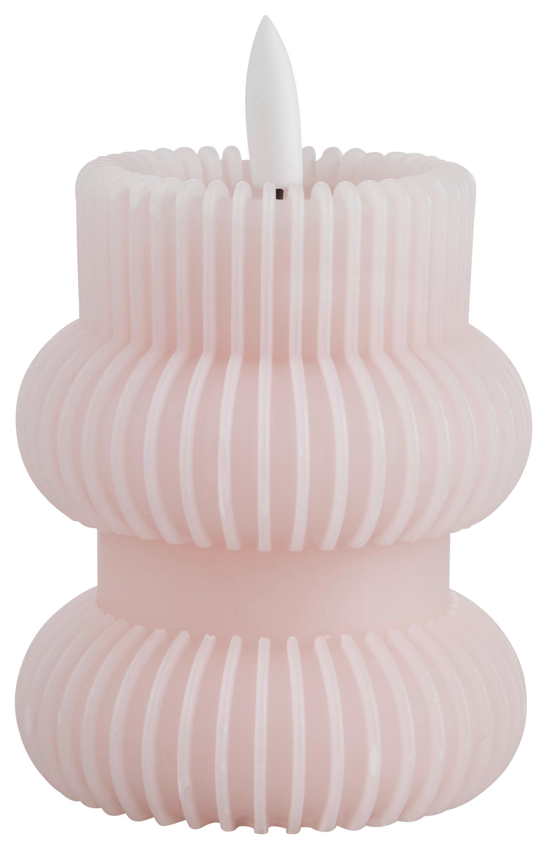 LED sviečka Grace - ružová, Basics, plast (7.5/11.5cm) - Modern Living