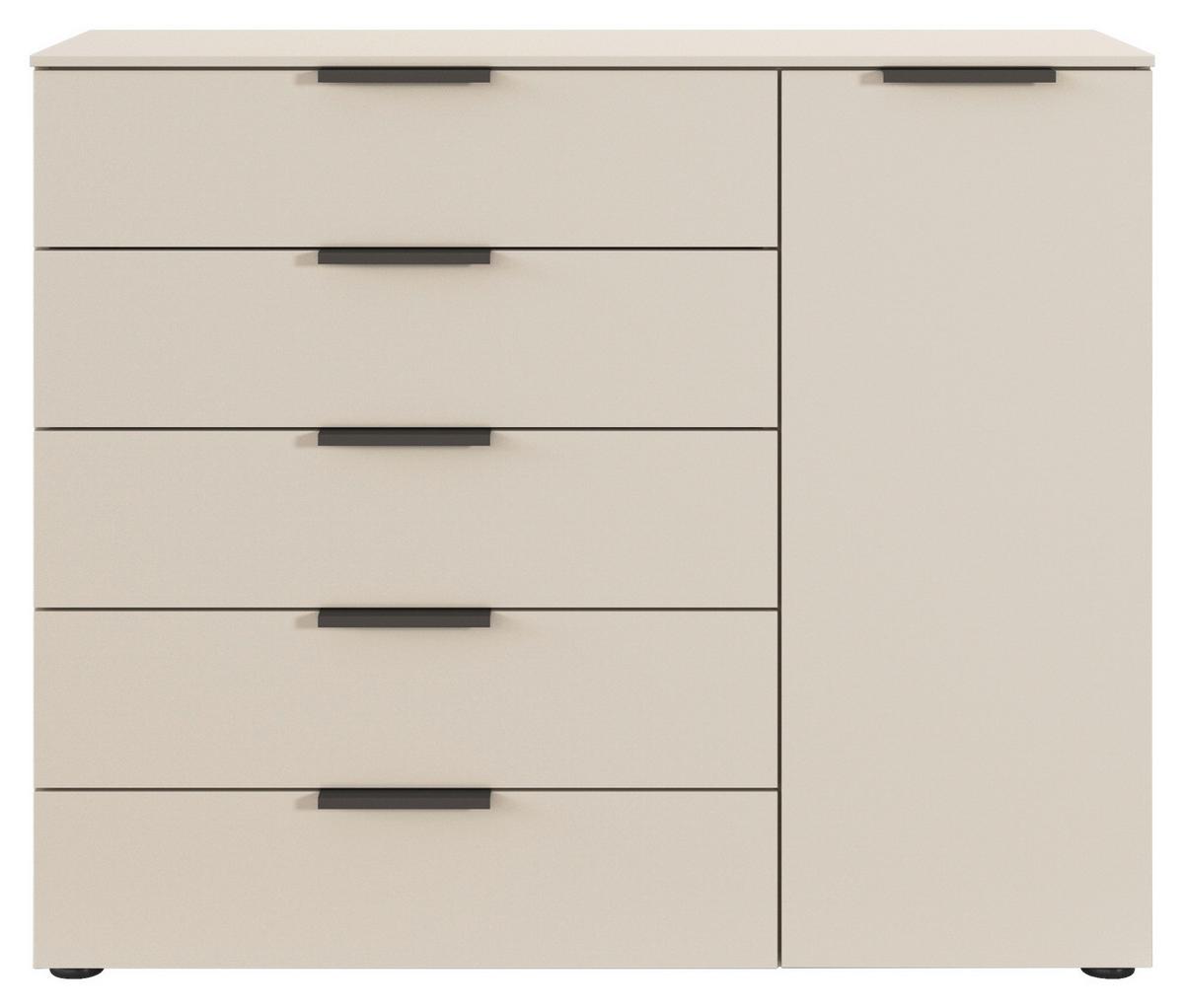 Kommode Flipp Champagner B: 120 Cm - Champagner/Schwarz, MODERN, Holzwerkstoff (120/100/42cm) - Rauch Möbel