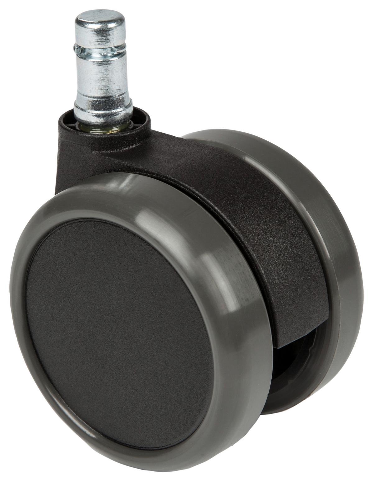 Bürostuhlrollen Rolo Schwarz Ø 6,5 cm 5er-Set - Schwarz, Basics, Kunststoff/Metall (5/7/6,5cm) - MID.YOU