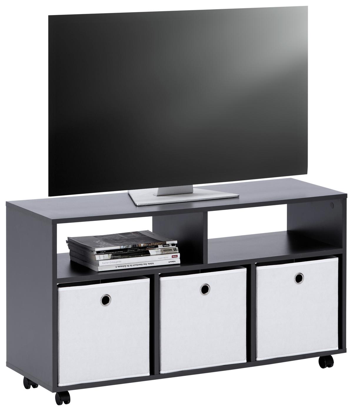 TV-Lowboard Mx 183 110 cm Weiß - Anthrazit, MODERN, Holzwerkstoff (110/60,1/36cm)