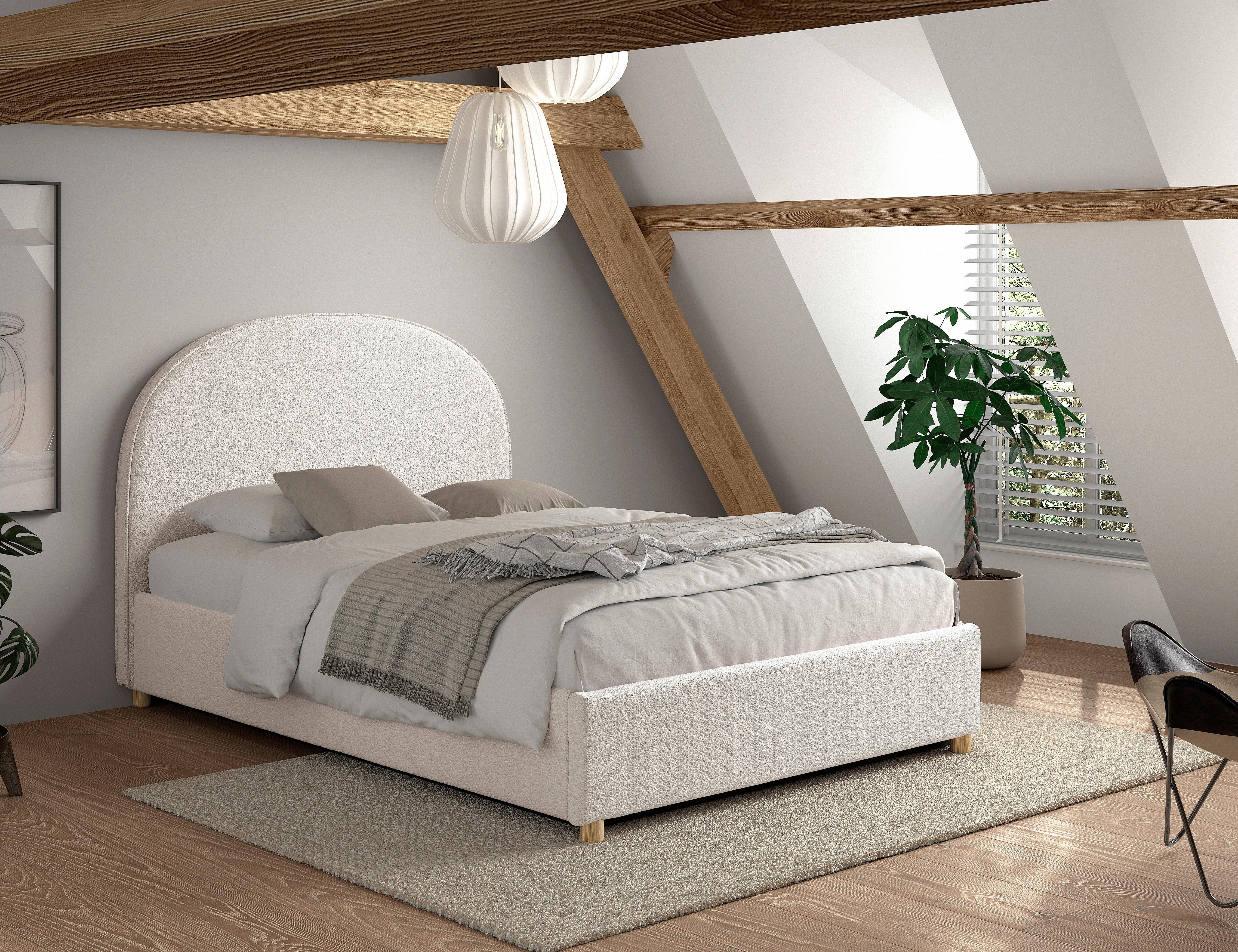 KINDER-/JUNIORBETT Moon Weiß 140x200cm - Naturfarben/Weiß, ROMANTIK / LANDHAUS, Holz/Textil (140/200cm) - Vipack