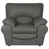 Sessel Oslo Anthrazit B: 105 Cm - Anthrazit/Schwarz, Design, Leder (105/92/85cm) - Livetastic