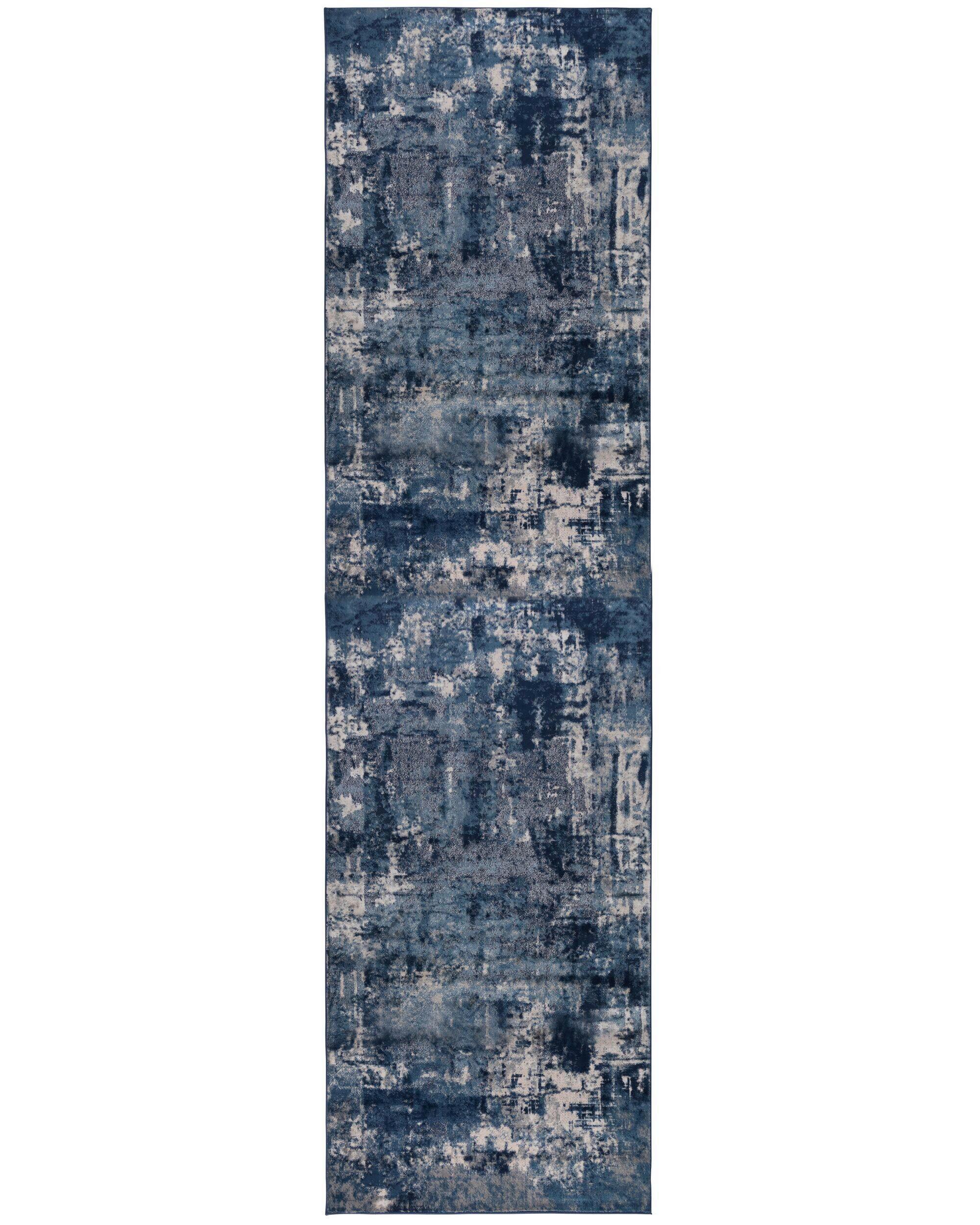 Teppich Dunkelblau B: 300 cm - Blau, Basics, Textil (300/80cm)