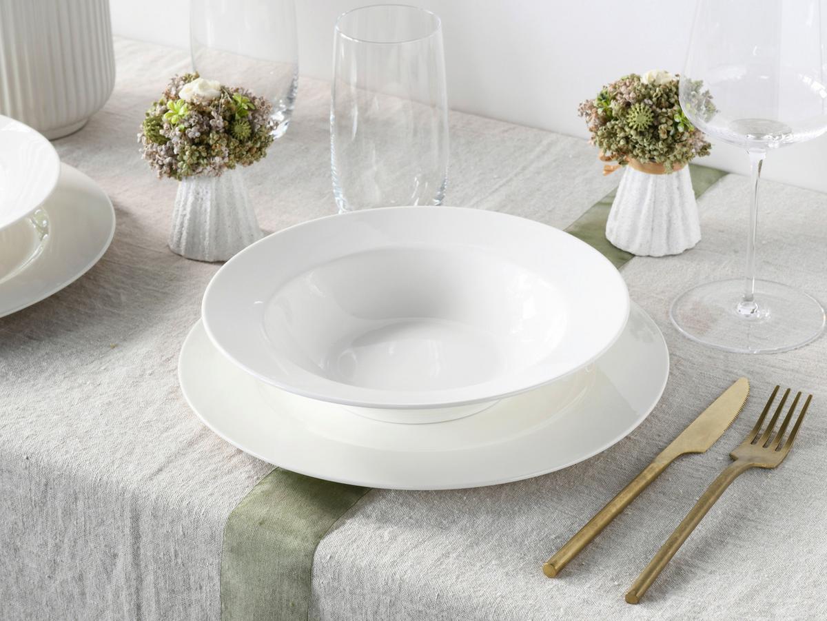 Fleur Royal 12-Teilig Creme - Creme, Basics, Keramik - Creatable