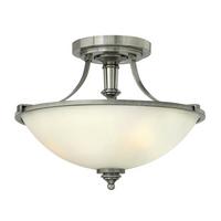 Deckenleuchte Hk-Truman-Sf - Nickelfarben, Natur, Glas/Metall (40.6/30.5cm) - Elstead Lighting