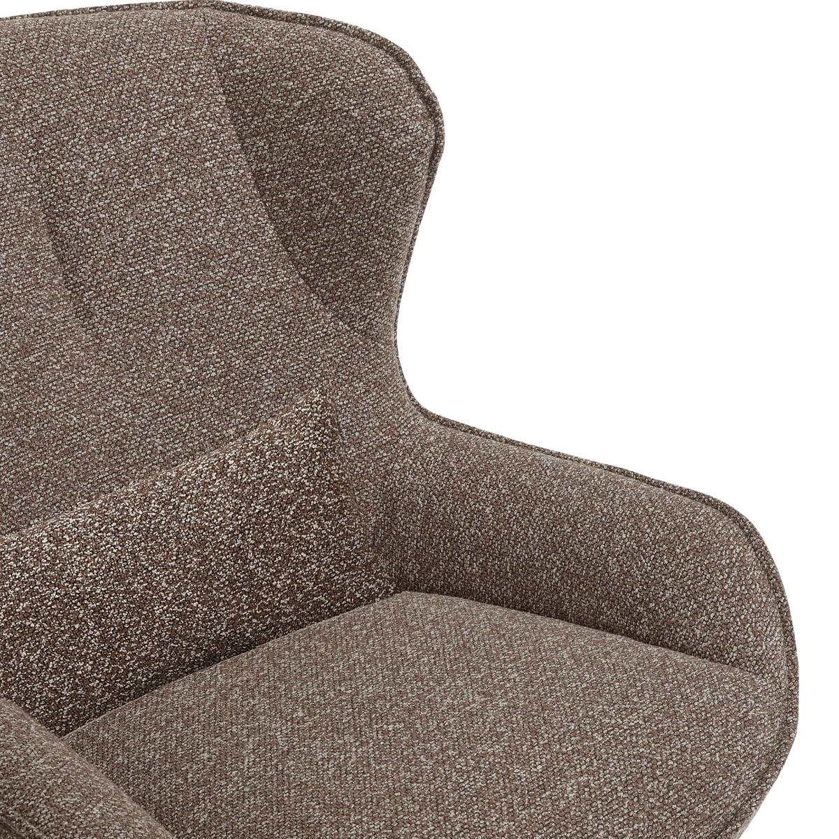 Televizní křeslo ALBA, hnědá tkanina, max. do 140 kg - bronzová/hnědá, Moderní, kov/textil (76/94/87,5cm) - Mömax