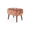 Hocker Samt Braun Sitz Gepolstert H: 48 cm - Braun, Basics, Holzwerkstoff/Textil (40/48/60cm) - Kayoom