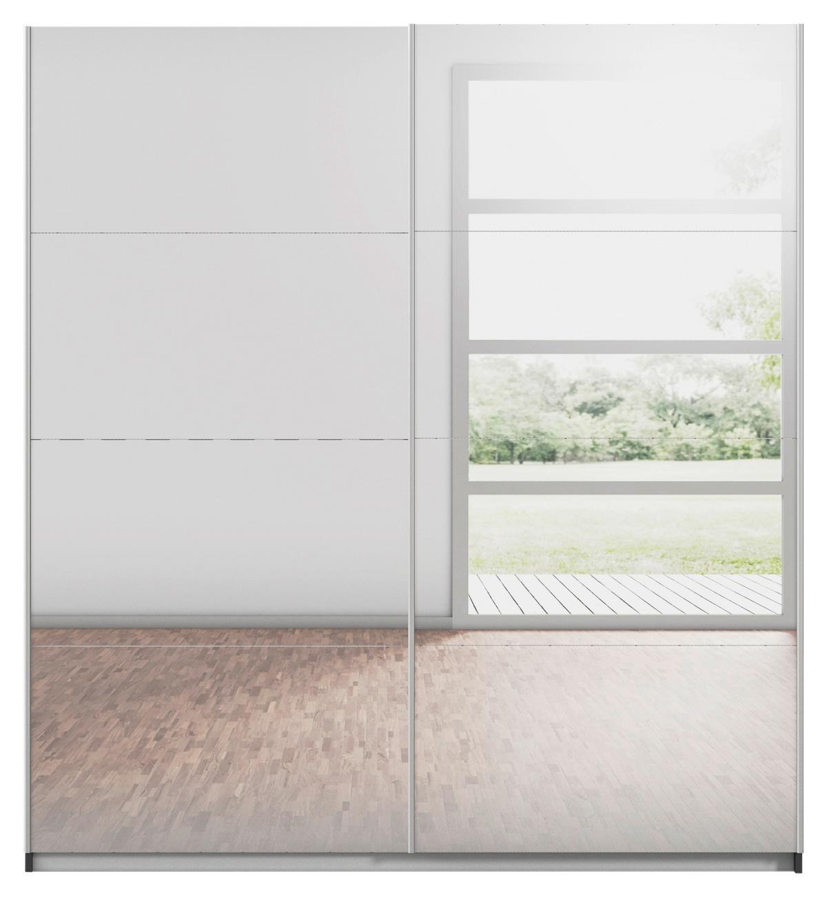 Schwebetürenschrank Subito - Silberfarben/Graphitfarben, MODERN, Holzwerkstoff (181/197/61cm) - Rauch Möbel