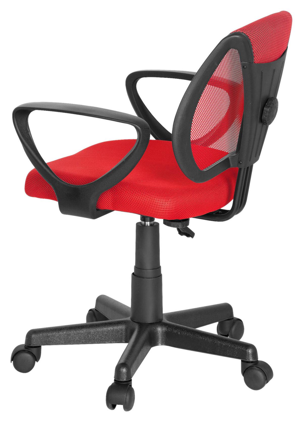 Jugenddrehstuhl Kiddy Cd Rot - Rot/Schwarz, Basics, Kunststoff (58/75-92/45cm) - MID.YOU