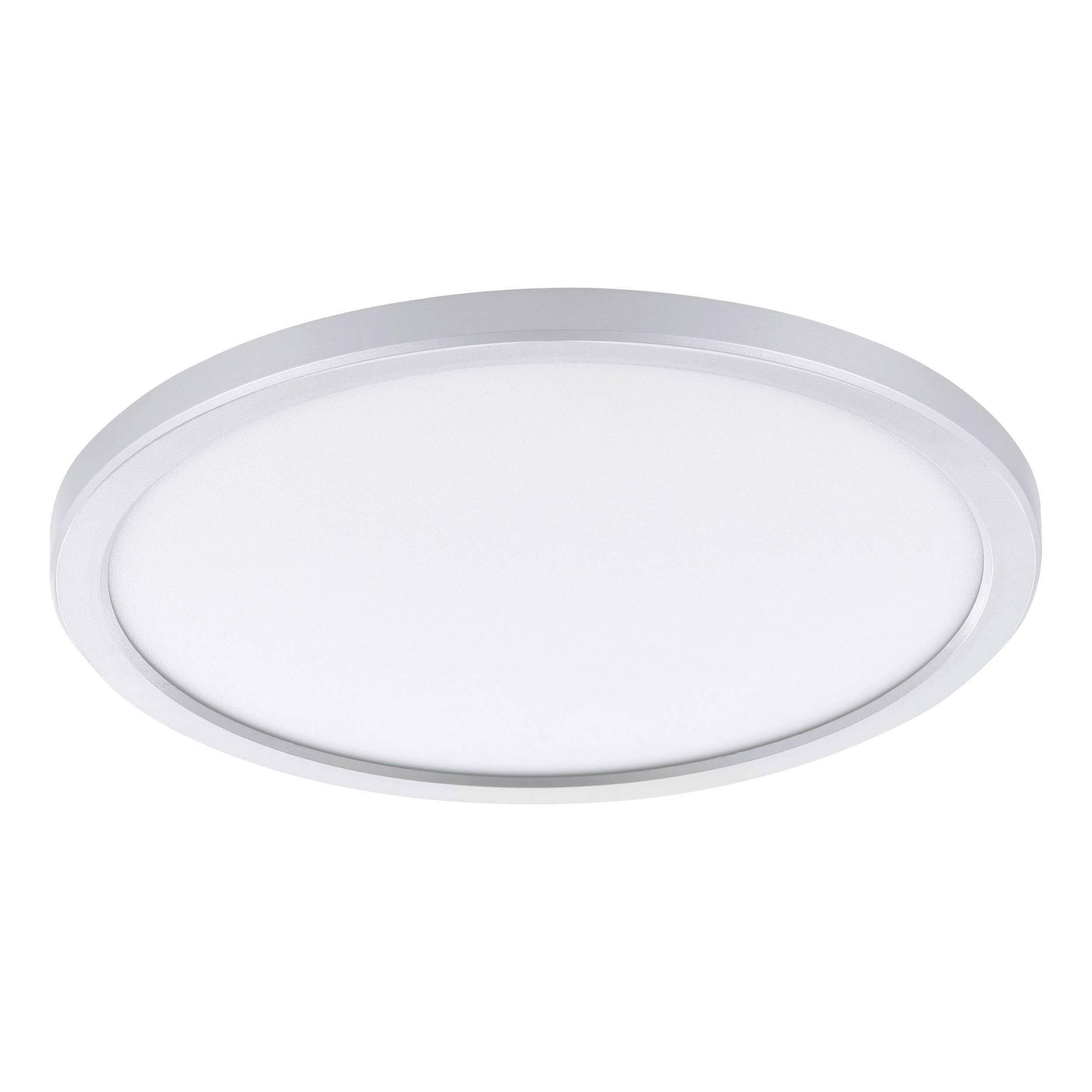LED-Deckenleuchte 75797_campaspero 2 - Silberfarben/Weiß, KONVENTIONELL, Kunststoff (29,5/2,5cm) - Eglo