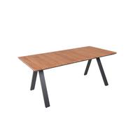 Gartentisch Davina - Anthrazit/Braun, Basics, Holz/Metall (90/74/180cm) - Gardenson