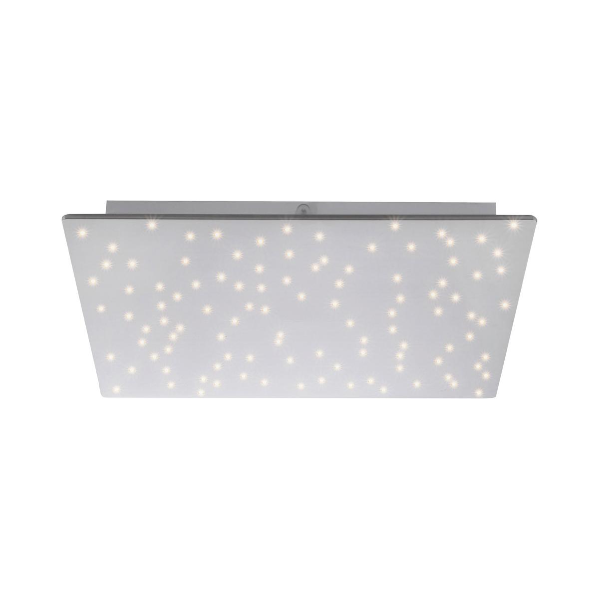 Led-deckenleuchte Sparkle L: 45 Cm Dimmbar M. Fernbedienung - Silberfarben, Design, Metall (45/45/5cm)