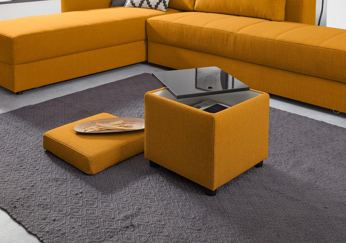 Sitzbox Looks IIi - Gelb/Schwarz, Design, Textil (45/47/45cm) - LOOKS by W.Joop