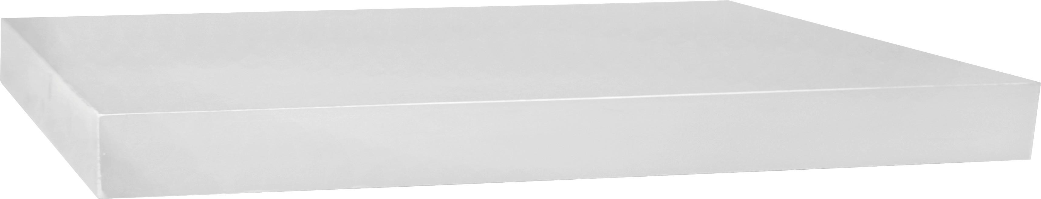 Nástěnná Police Simple 80 - bílá, Moderní, kompozitní dřevo (80/3,8/23,5cm)