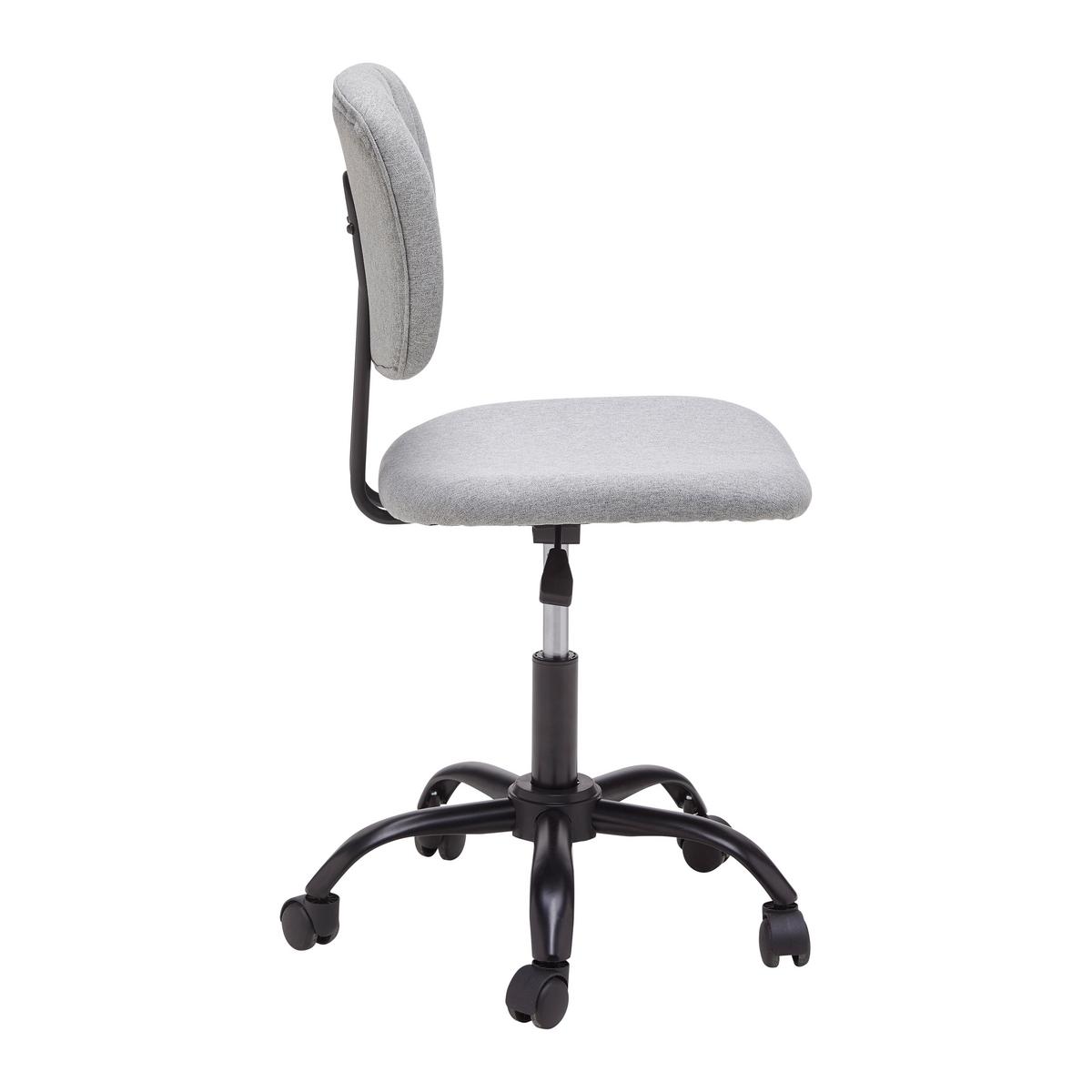 Otočná stolička TOM -CENOVÝ TRHÁK - čierna/sivá, Modern, kov/textil (55/79-89/56cm) - Based