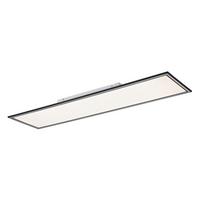 Led-deckenleuchte Bruno L: 120 Cm Mit Sternenhimmel - Chromfarben/Schwarz, MODERN, Kunststoff/Metall (120/30/7,5cm) - Luca Bessoni