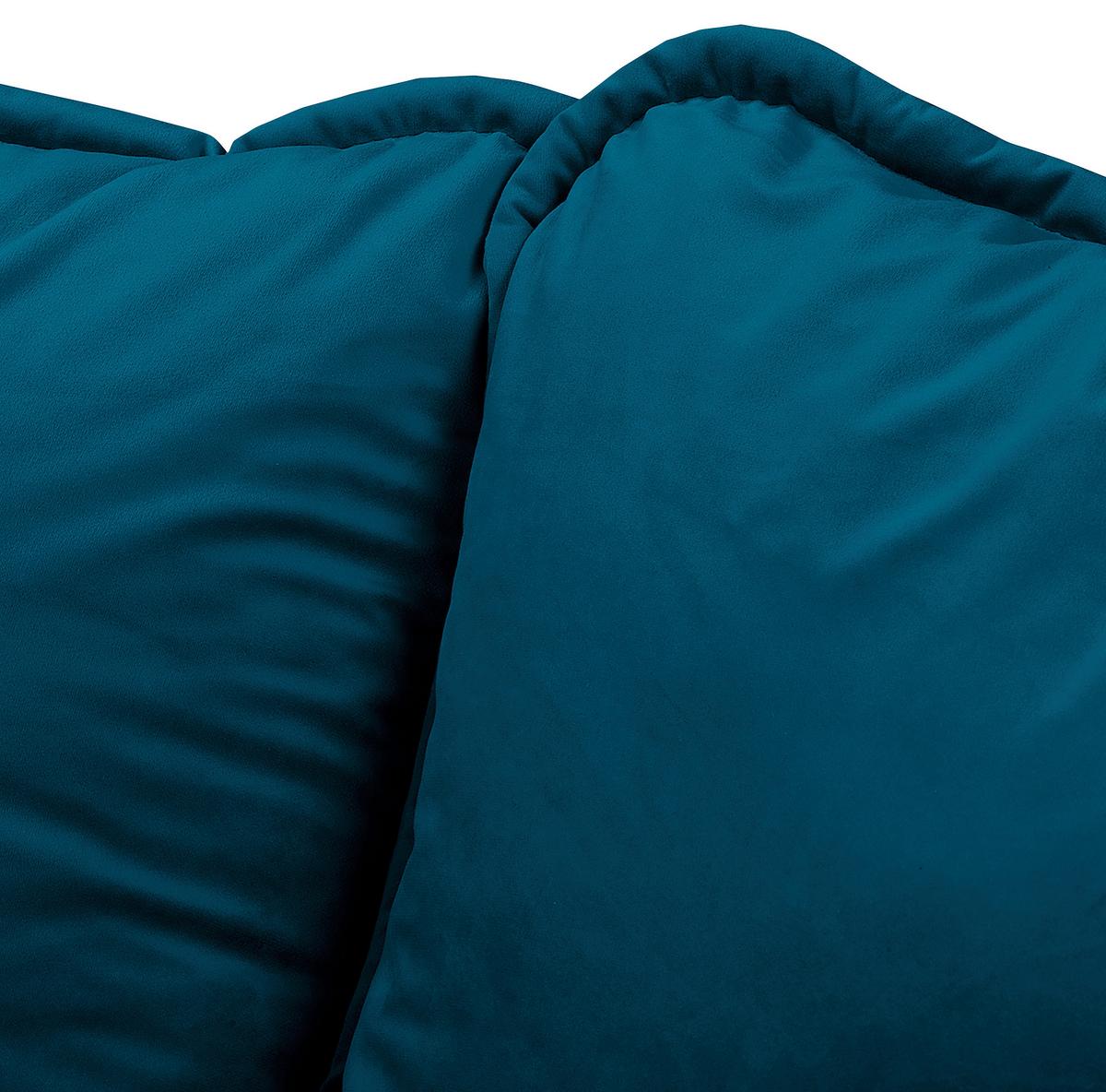 Ecksofa Beata Blau S: 150x230 cm - Wengefarben/Blau, Design, Textil (150/230cm) - Livetastic