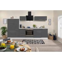 Küchenzeile mit Geräten 310 cm Grau/Weiß - Weiß/Grau, KONVENTIONELL, Holzwerkstoff (310cm) - Respekta