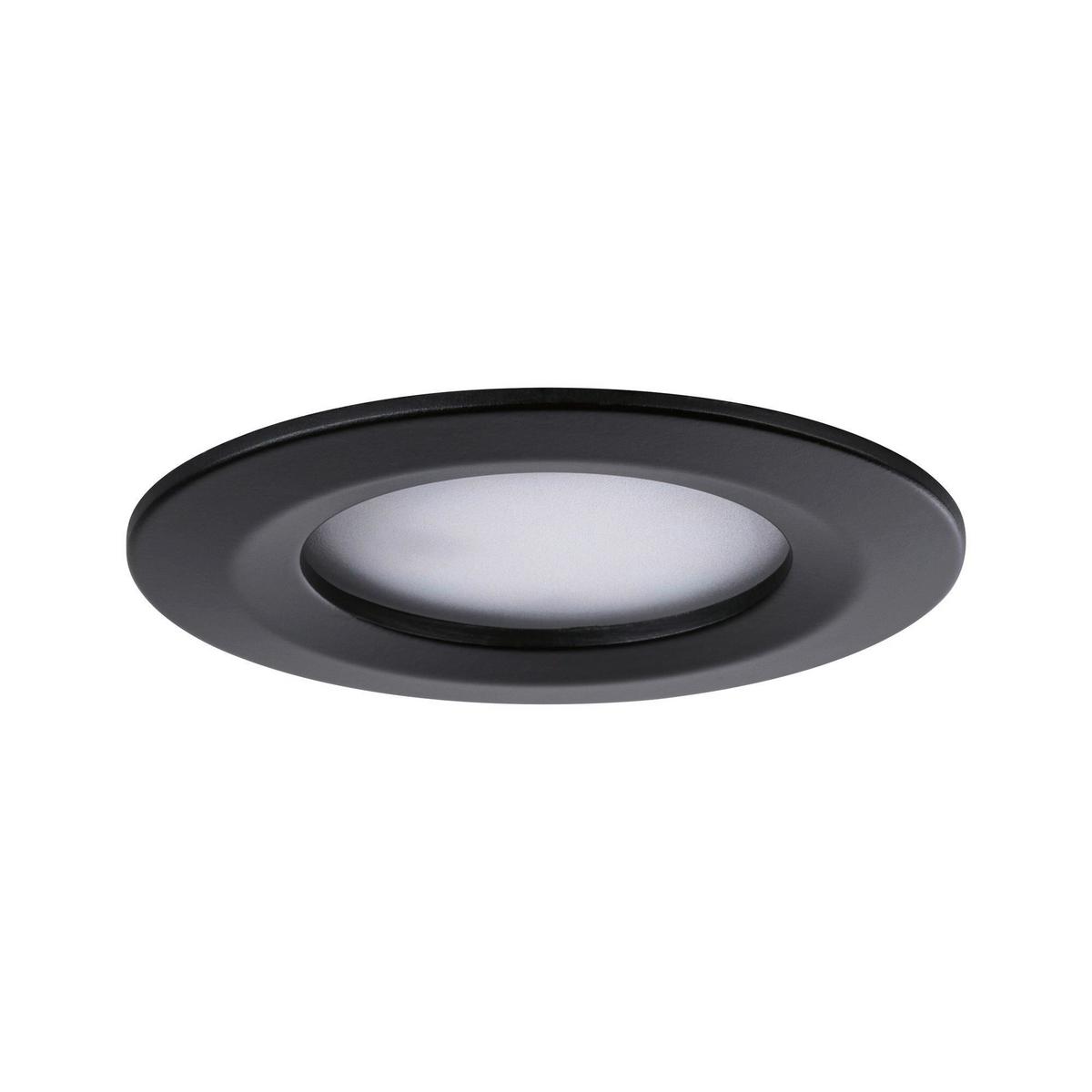 Deckenleuchte 3er-Set Ø 7,8 cm, dimmbar, Rund - Schwarz, Basics, Metall (7,8cm) - Paulmann