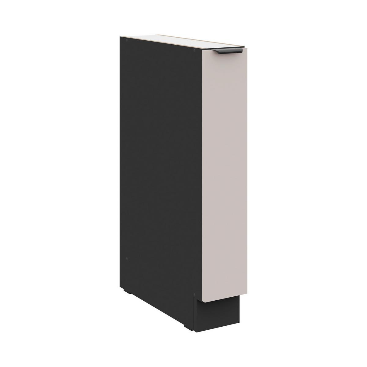 Konyhai Alsószekrény Arona 15/82cm - bézs/fekete, Modern, faalapú anyag/fém (15/82/52cm)