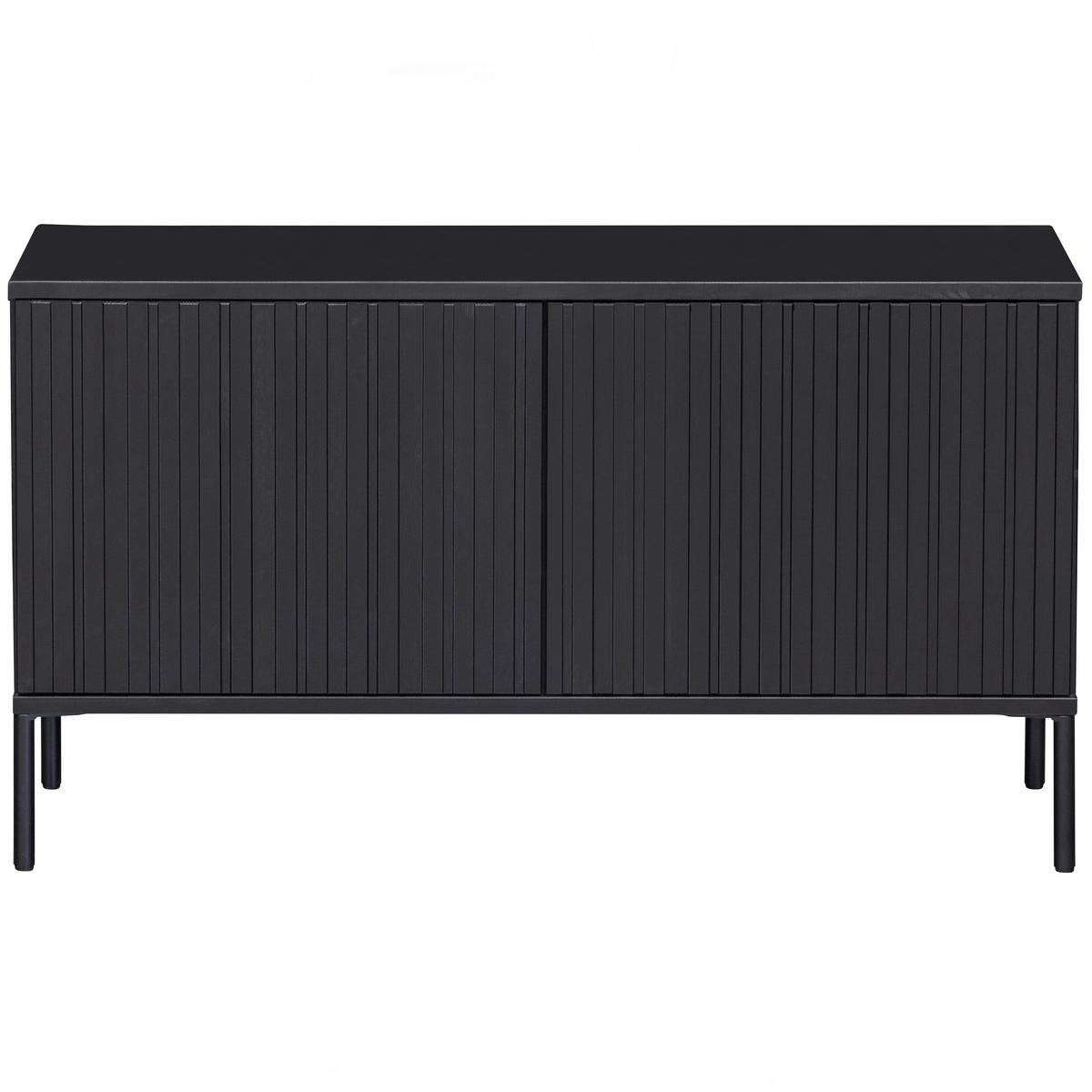 LOWBOARD Gravure Schwarz B: 100cm - Schwarz, Design, Holz (100/56/44cm) - Livetastic