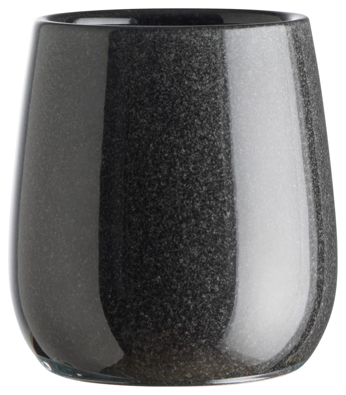 Kelímek na zubní kartáček MAGNUS - šedá/černá, Moderní, keramika (8/10cm) - Mömax