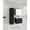 Badezimmer Toronto 4-teilig Schwarz - Schwarz/Weiß, LIFESTYLE, Keramik/Holzwerkstoff (90cm) - P & B