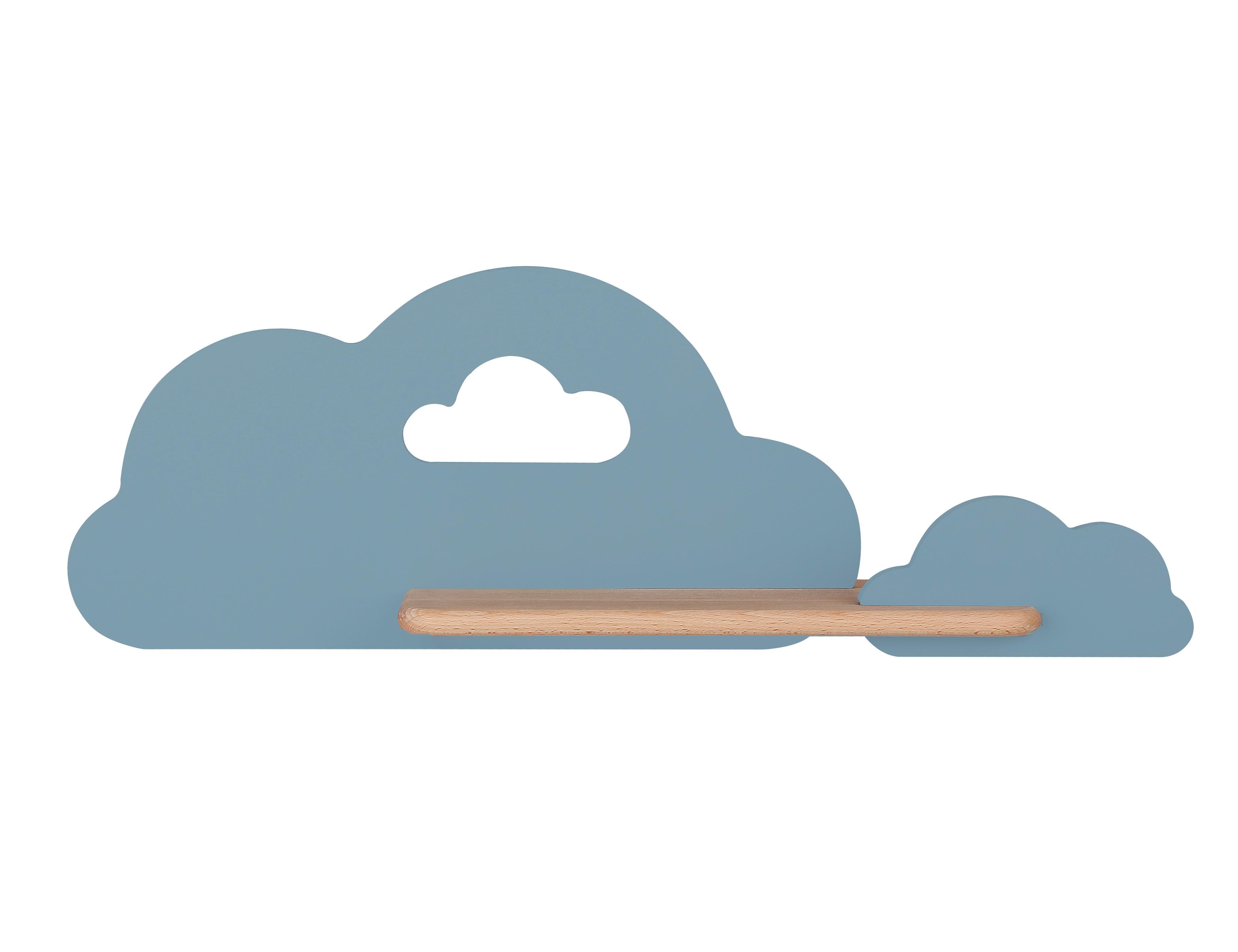 KINDERWANDLEUCHTE 21-75581 CLOUD - Hellblau, Basics, Holz/Holzwerkstoff (53/12/18.5cm)