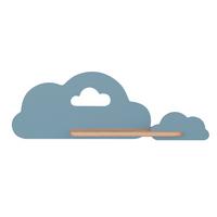 KINDERWANDLEUCHTE 21-75581 CLOUD - Hellblau, Basics, Holz/Holzwerkstoff (53/12/18.5cm)