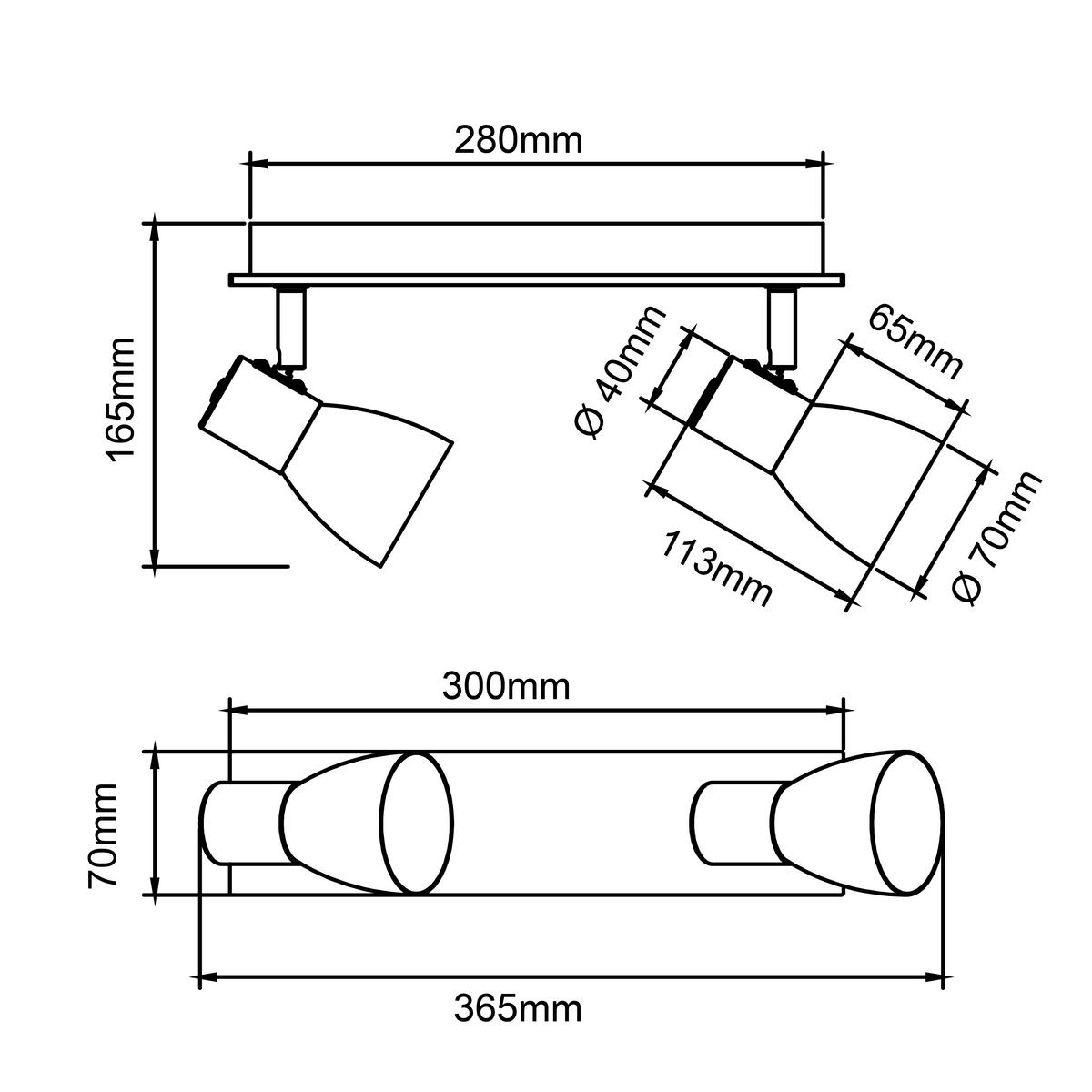 Strahler 99711/75 Daintree - Schwarz/Naturfarben, Basics, Holz/Metall (30/7cm) - Brilliant